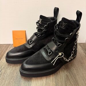 Louis Vuitton Lil Baby Black Creeper Boots - Size 9.5